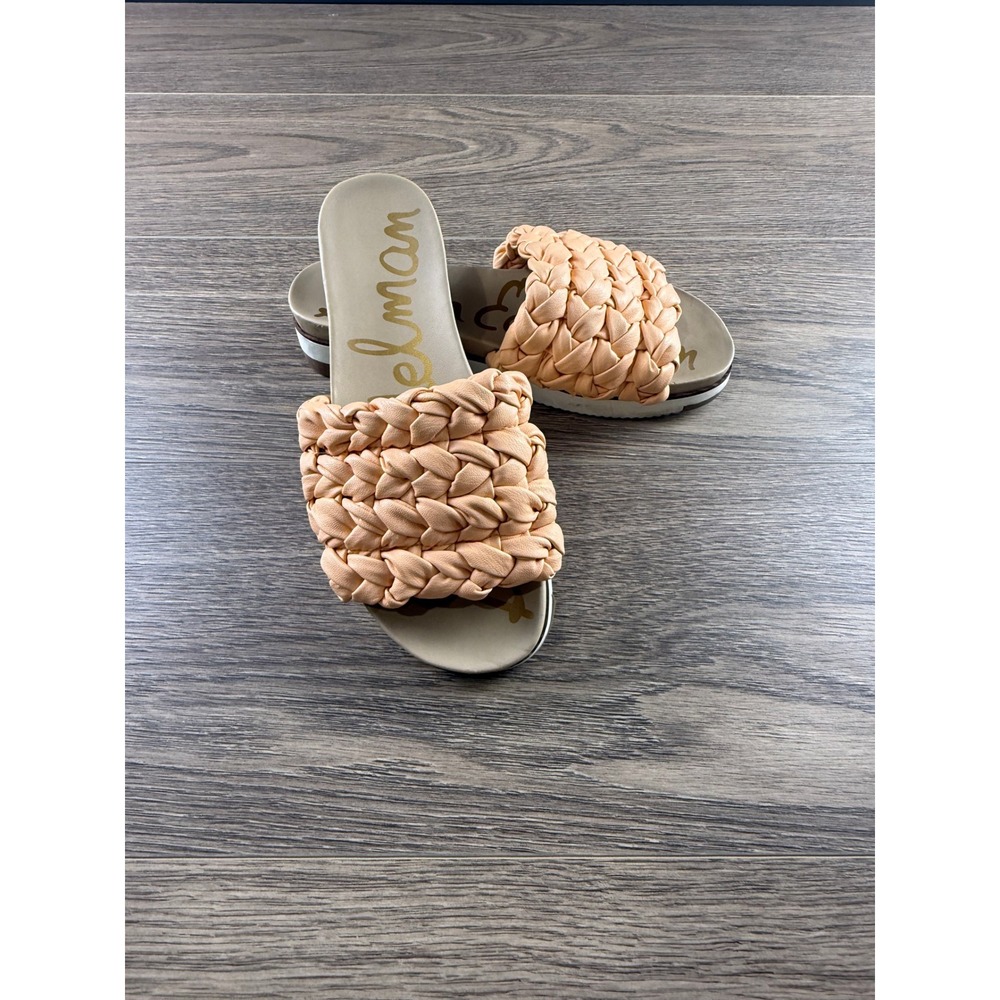 Sam Edelman Peach Braided Slide Sandal - Picture 2 of 13